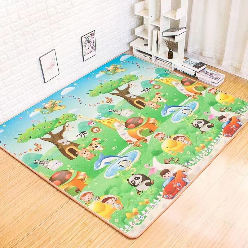 Kids Educational Mat - Baby Play Mat Doubel Sided Animals