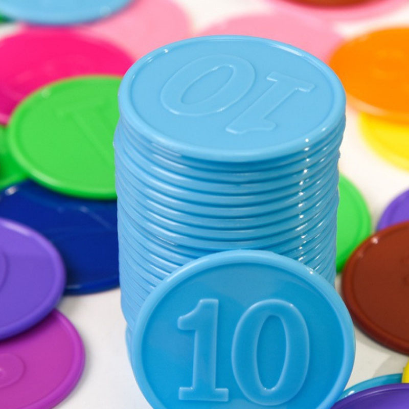 40PCS Poker Chips With Numbers - Kids Education Number recension och pris