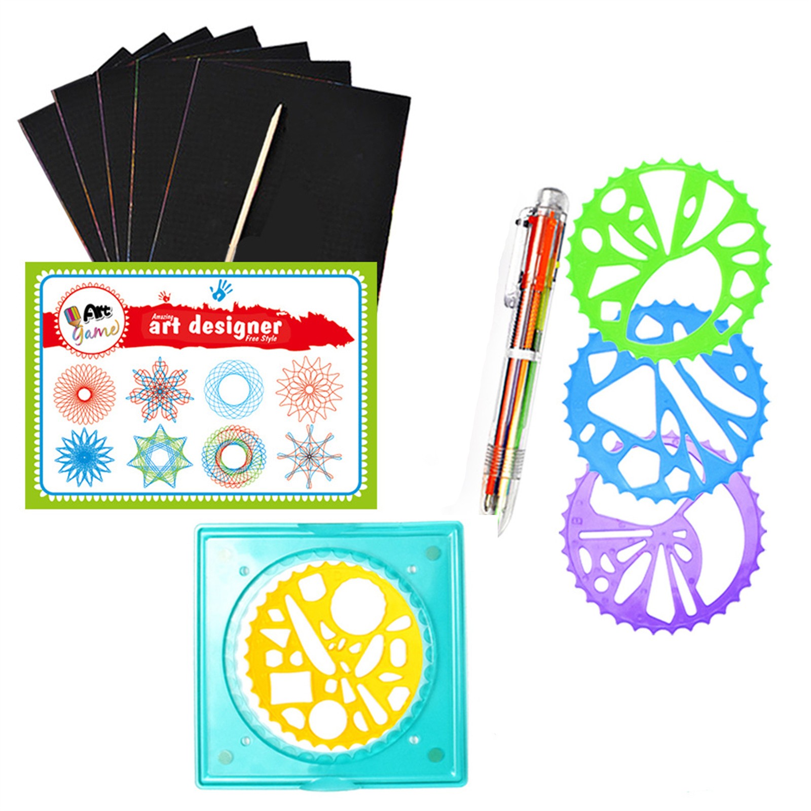 Colorful Spirograph Set Kids M - Kids Education Gift recension och pris