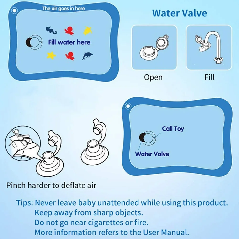 Baby Water Play Mat PVC Infant - Kids Educational Mat recension och pris