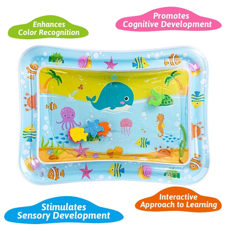 Baby Water Play Mat Inflatable - Kids Educational Mat recension och pris