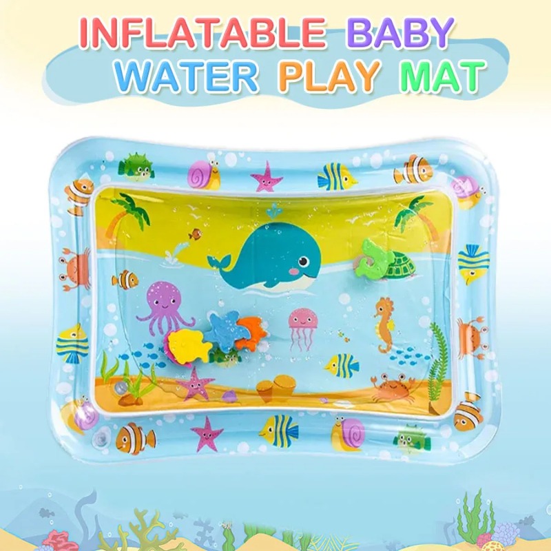 Baby Water Play Mat Inflatable - Kids Educational Mat recension och pris