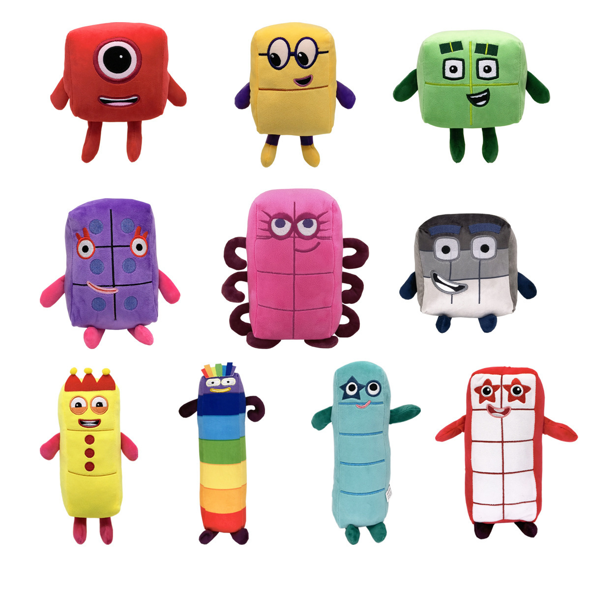 10pcs Cartoon number Plush Dol - Kids Education Number recension och pris