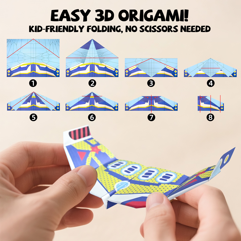 36 Sheets Paper Airplane Origa - Kids Educational Device recension och pris
