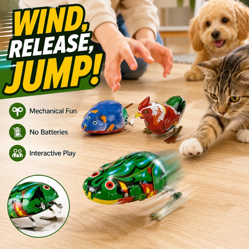 Traditional Wind Up Jumping Fr - Kids Education Gift recension och pris