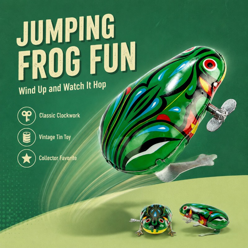 Traditional Wind Up Jumping Fr - Kids Education Gift recension och pris