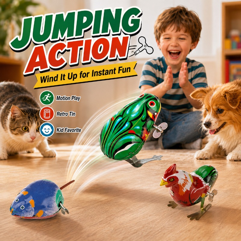 Traditional Wind Up Jumping Fr - Kids Education Gift recension och pris