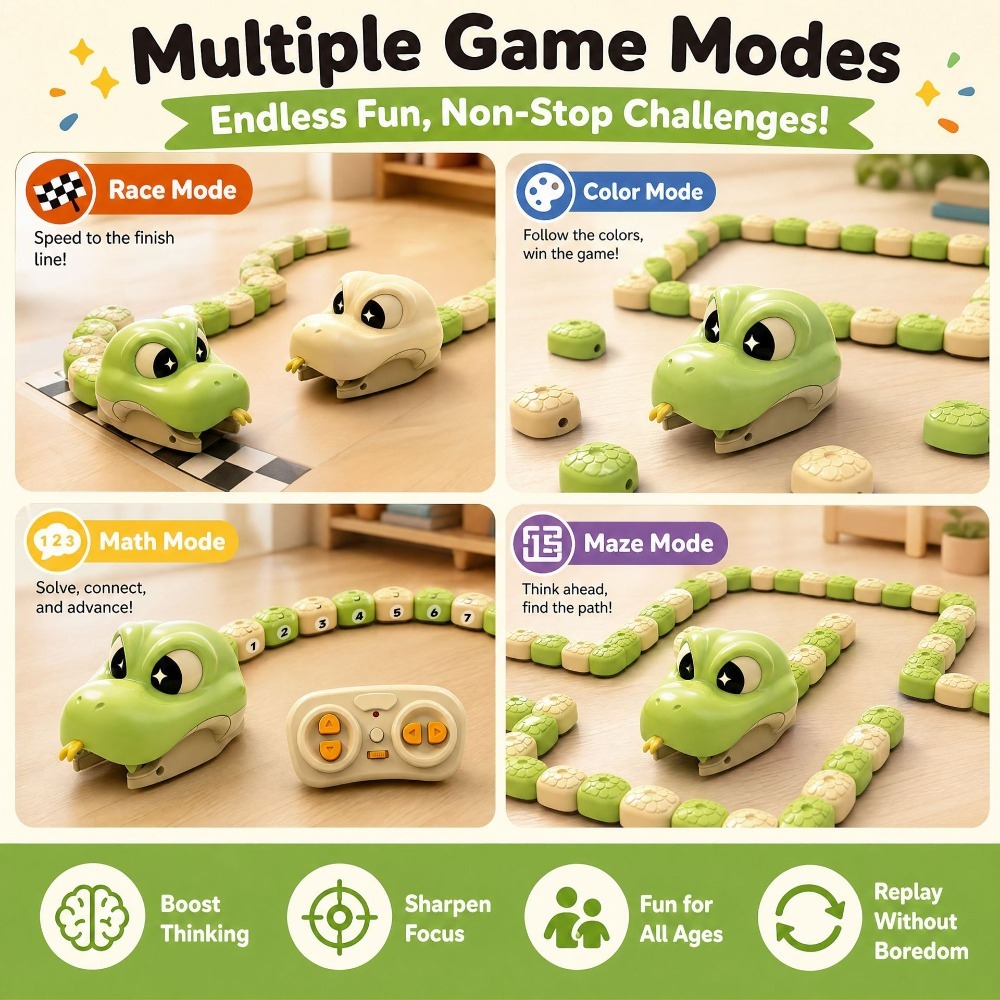 Remote Controlled Greedy Snake - Kids Educational Device recension och pris