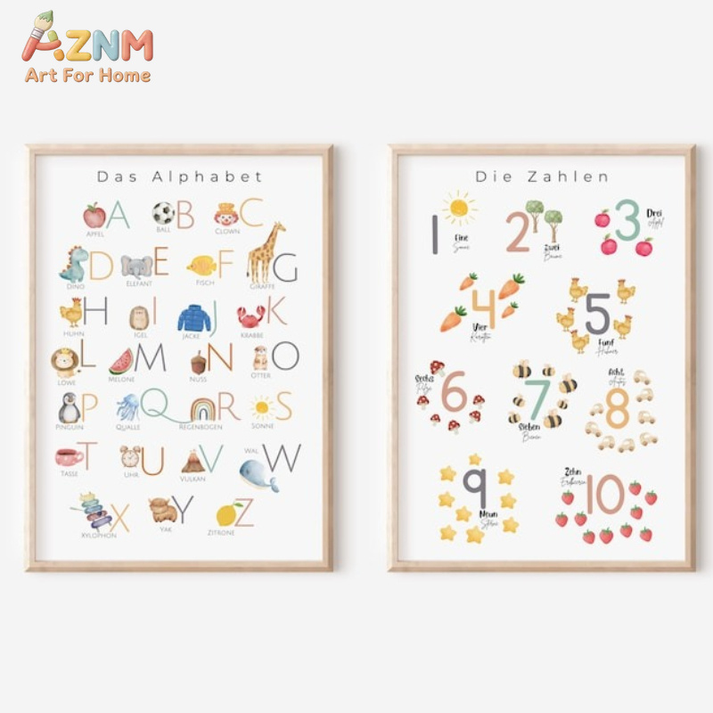 AZNM German Alphabet Numbers C - Kids Education Number recension och pris