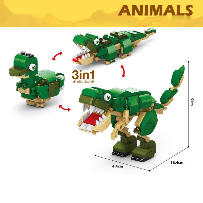 Animal Building Blocks Dinosau - Kangaroo Kids Education recension och pris