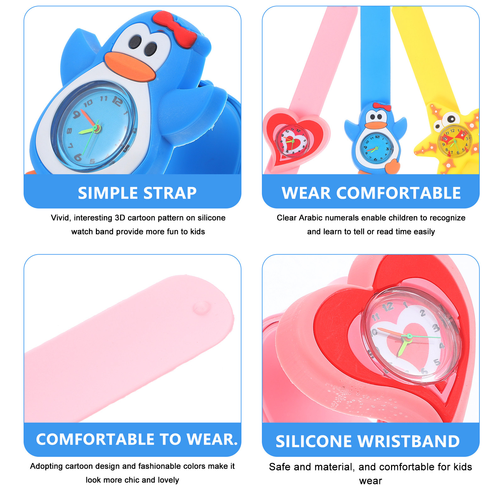 3Pcs Silicone Band Cartoon Chi - Education Kids Ru recension och pris